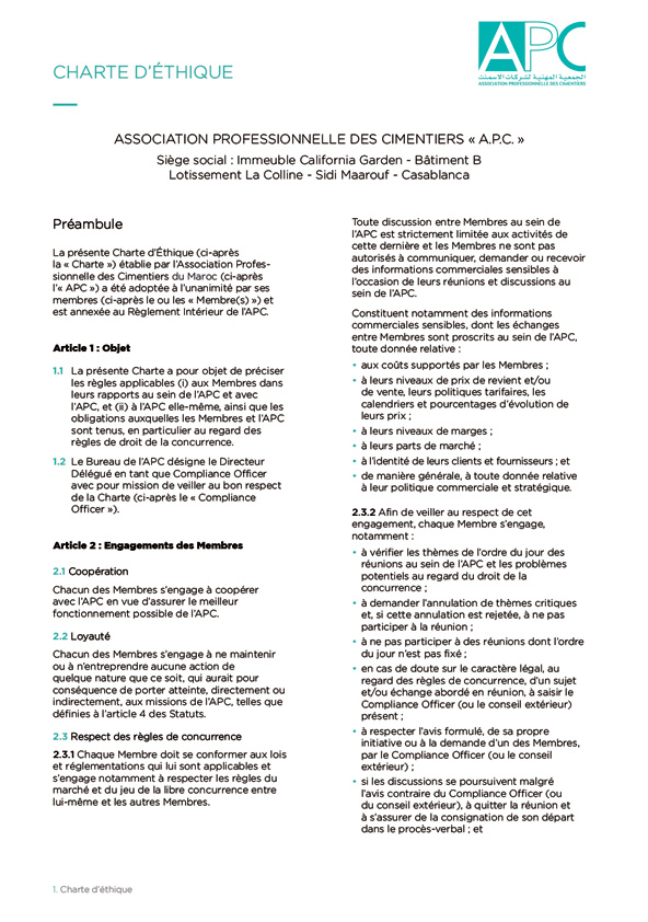 APC - Charte d'éthique - 2026